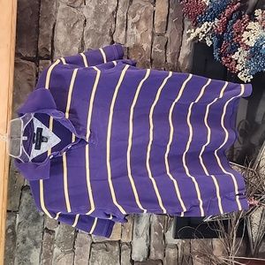 Vintage Tommy Hilfiger Purple and Gold Polo sz L